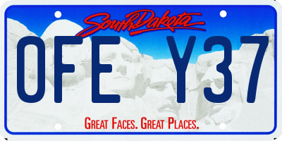 SD license plate 0FEY37