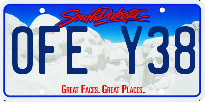 SD license plate 0FEY38