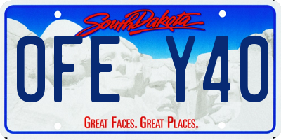 SD license plate 0FEY40