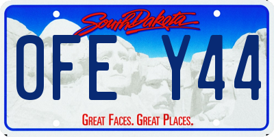 SD license plate 0FEY44
