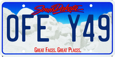 SD license plate 0FEY49