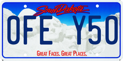SD license plate 0FEY50
