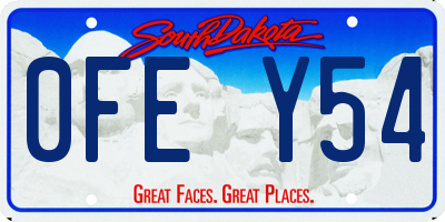 SD license plate 0FEY54