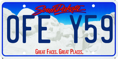SD license plate 0FEY59