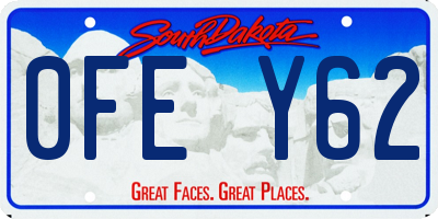 SD license plate 0FEY62