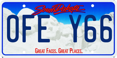 SD license plate 0FEY66
