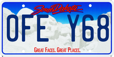 SD license plate 0FEY68