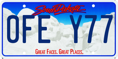 SD license plate 0FEY77