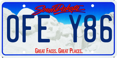 SD license plate 0FEY86
