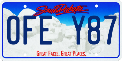 SD license plate 0FEY87