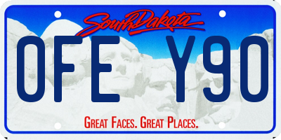 SD license plate 0FEY90