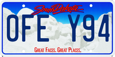 SD license plate 0FEY94