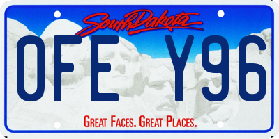 SD license plate 0FEY96