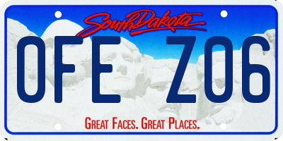 SD license plate 0FEZ06