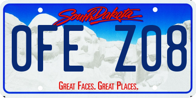 SD license plate 0FEZ08
