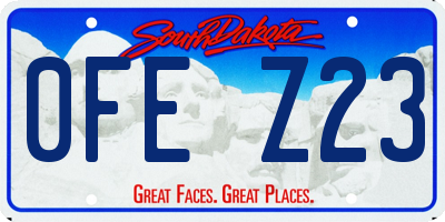 SD license plate 0FEZ23