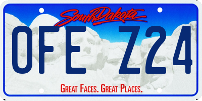 SD license plate 0FEZ24