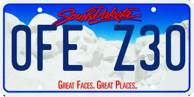 SD license plate 0FEZ30