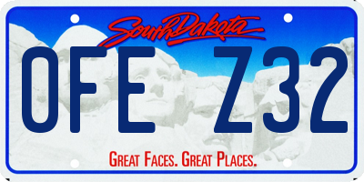 SD license plate 0FEZ32
