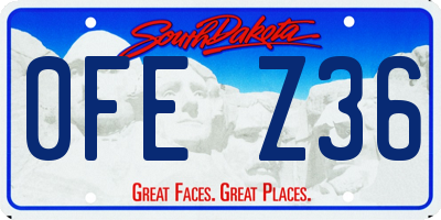 SD license plate 0FEZ36