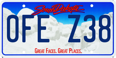 SD license plate 0FEZ38