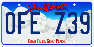 SD license plate 0FEZ39