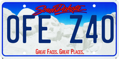 SD license plate 0FEZ40