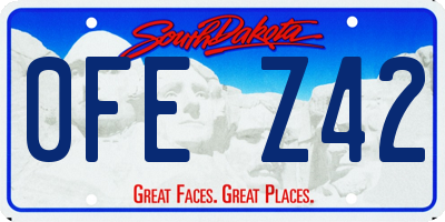SD license plate 0FEZ42