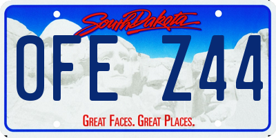 SD license plate 0FEZ44