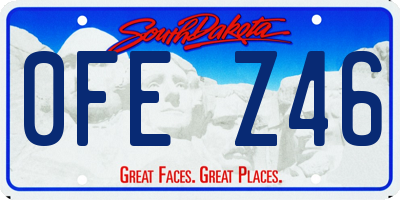 SD license plate 0FEZ46