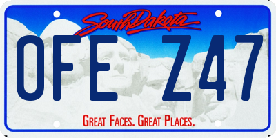 SD license plate 0FEZ47