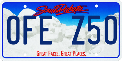SD license plate 0FEZ50