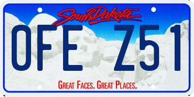 SD license plate 0FEZ51