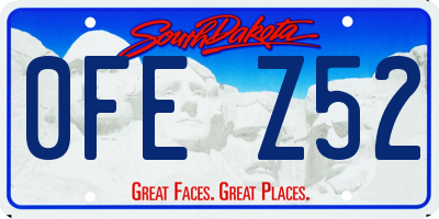 SD license plate 0FEZ52