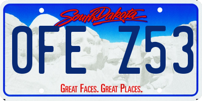 SD license plate 0FEZ53