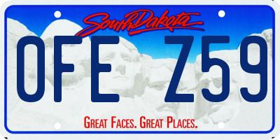 SD license plate 0FEZ59