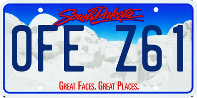 SD license plate 0FEZ61