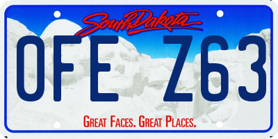 SD license plate 0FEZ63