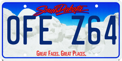 SD license plate 0FEZ64