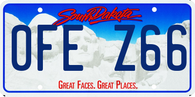 SD license plate 0FEZ66