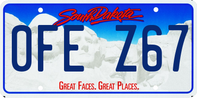 SD license plate 0FEZ67