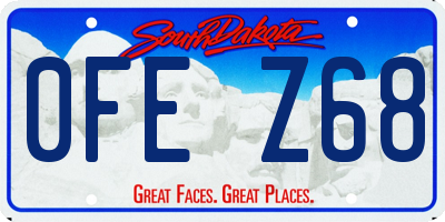 SD license plate 0FEZ68