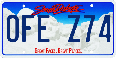 SD license plate 0FEZ74