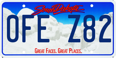 SD license plate 0FEZ82