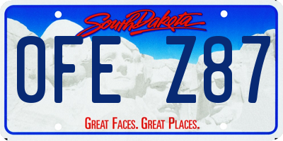 SD license plate 0FEZ87