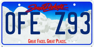 SD license plate 0FEZ93