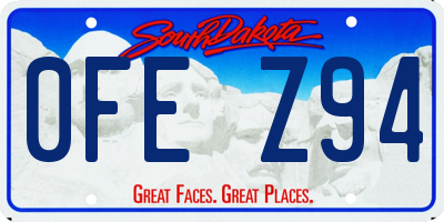 SD license plate 0FEZ94