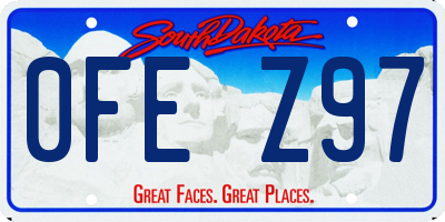 SD license plate 0FEZ97