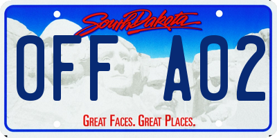SD license plate 0FFA02