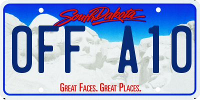 SD license plate 0FFA10